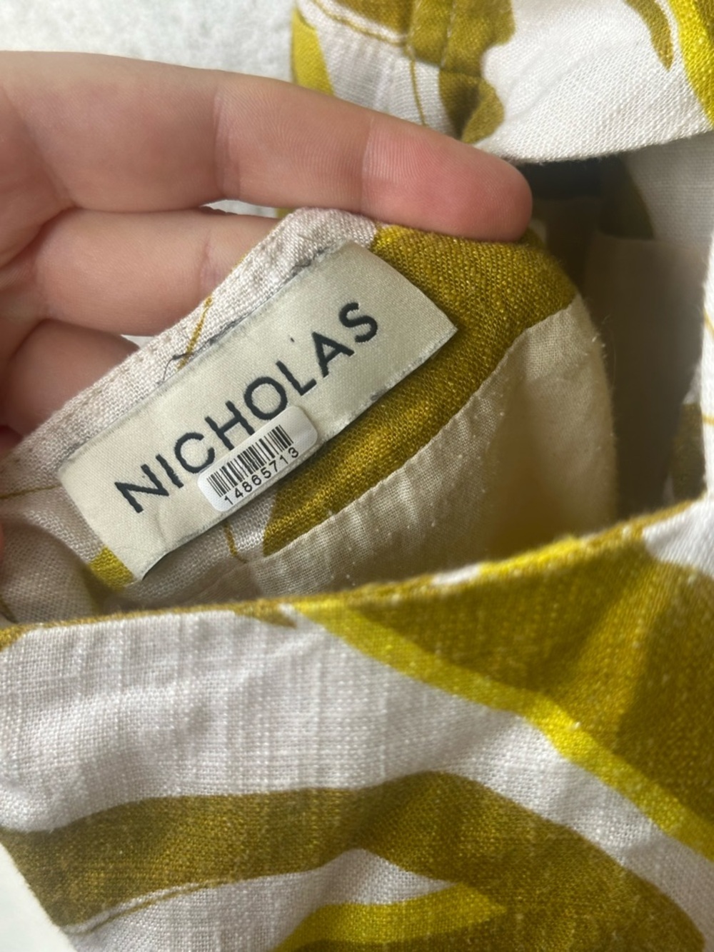 NICHOLAS Olive Green and White Floral Maxi Dress - Picture 5 of 5
